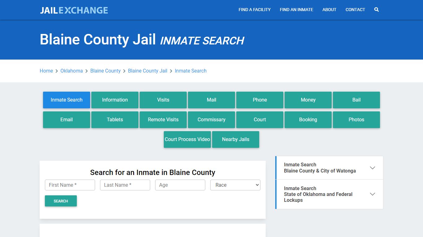 Blaine County Jail, OK Inmate Search: Roster & Mugshots